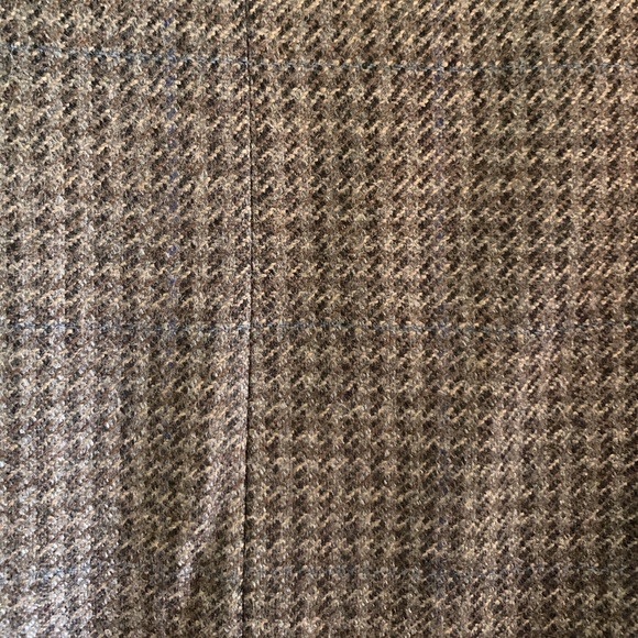 Oscar De La Renta Size 40R Brown Glen Plaid Blazer - Picture 7 of 8